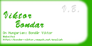 viktor bondar business card